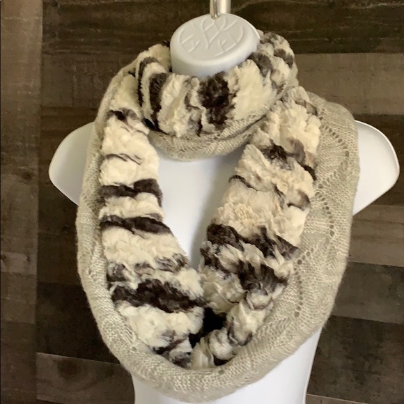 LOFT Accessories - LOFT Fur and Knit Loop Scarf